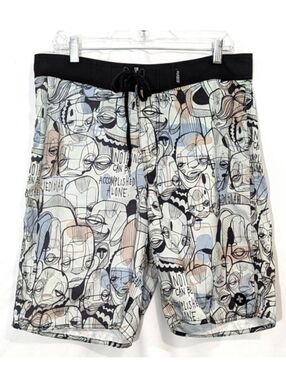 Jedidiah Nothing Can Be Accomplished Alone Swim Trunks / Board Shorts - Size 34